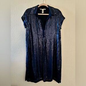 Diane von Furstenberg Navy Silk Dress
